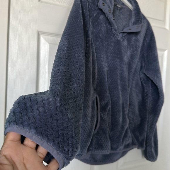 EDDIE BAUER Pullover Jacket Womens Medium Quarter Snap Fleece Sweatshirt - Picture 7 of 9